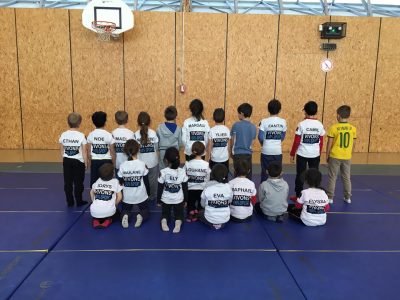 Enfants Ecole de Sport de dos avec maillots personnalisés Brézins Multisports Janvier 2019